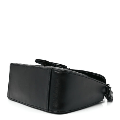 Gucci Calfskin Matelasse Monochrome Mini GG Marmont Top Handle Shoulder Bag Black 10 of 12