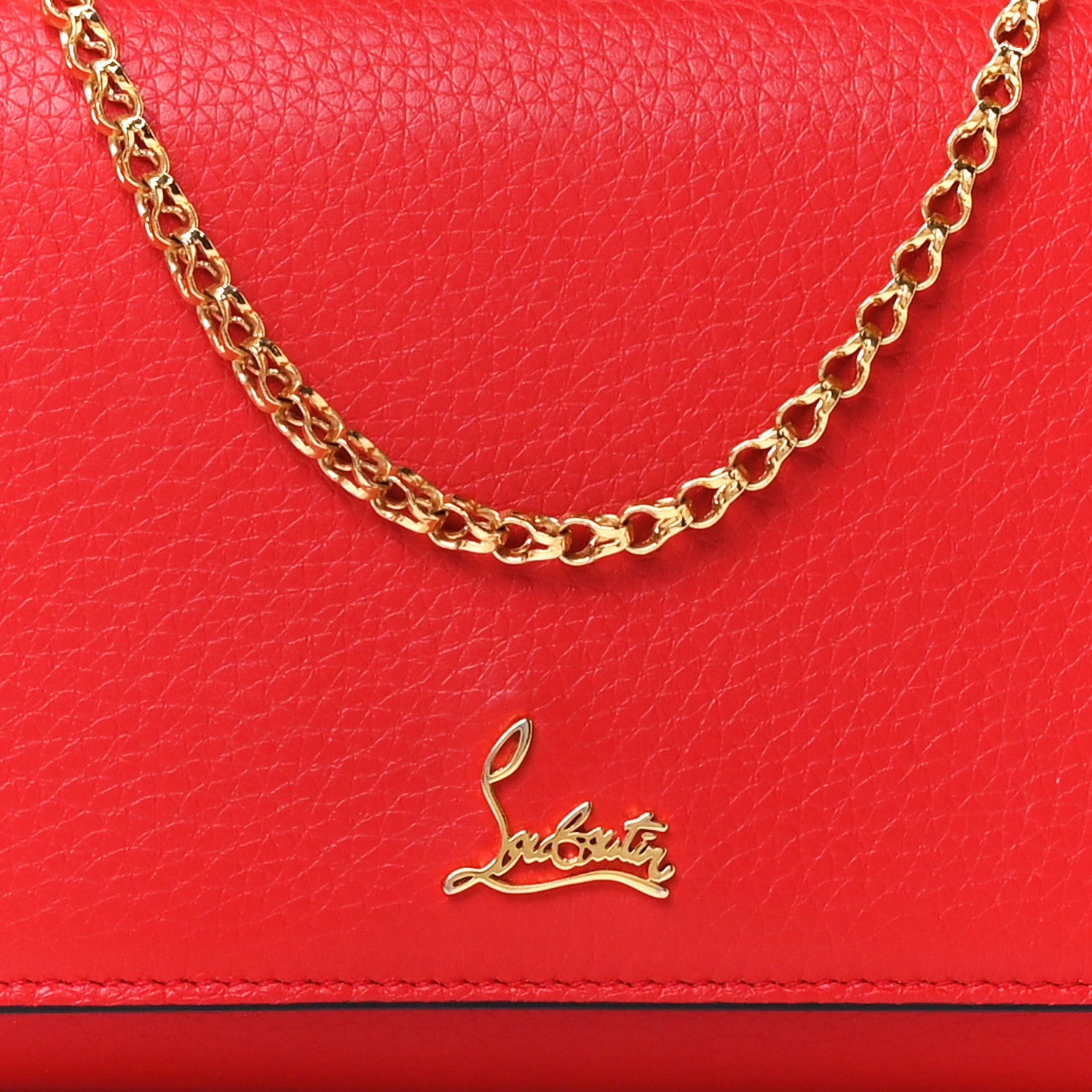 Christian Louboutin Calfskin Boudoir Wallet on Chain Red 9 of 12