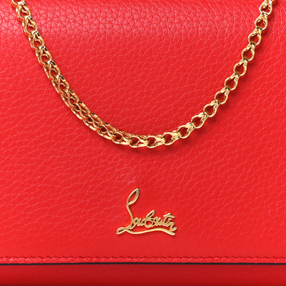 Christian Louboutin Calfskin Boudoir Wallet on Chain Red 9 of 12