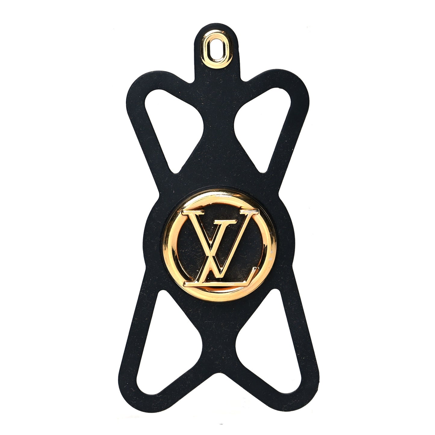Monogram Silicone Louise Phone Holder Black