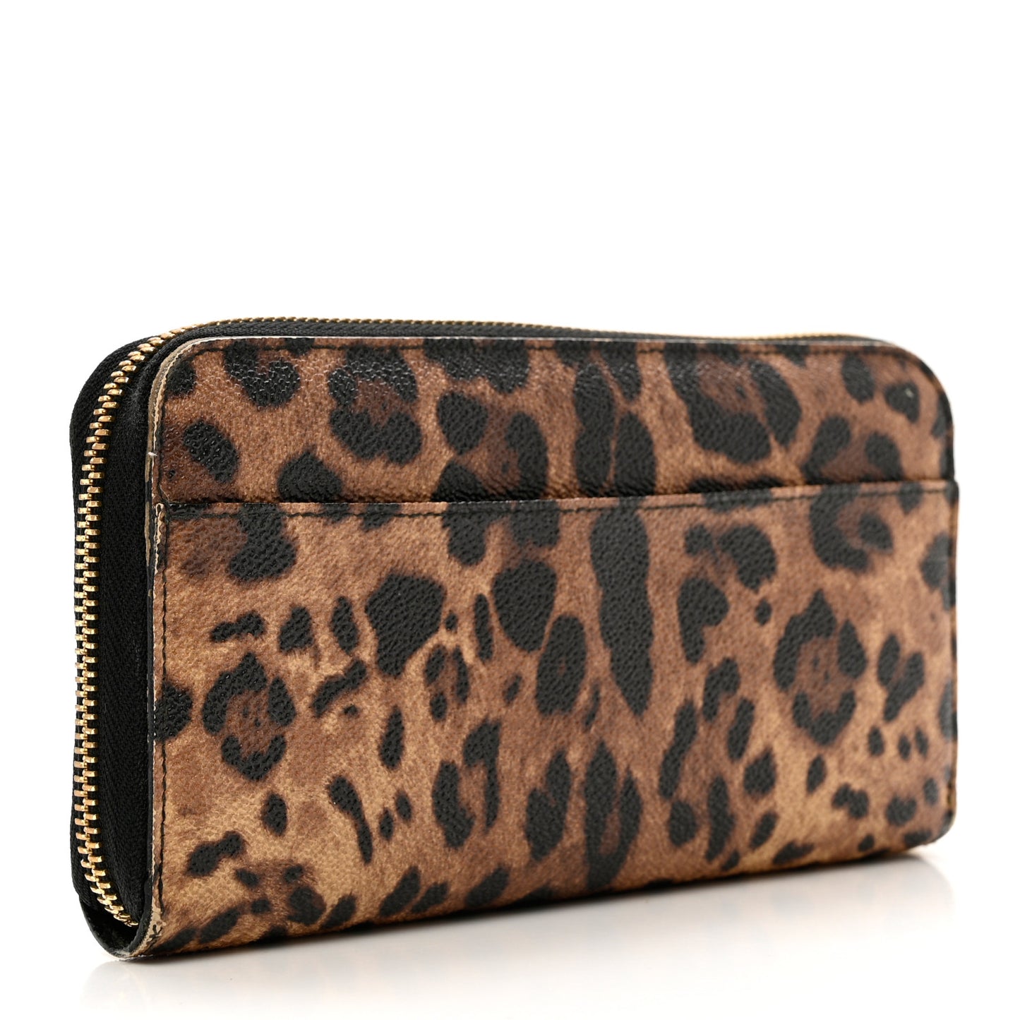 Dauphine Leopard Print Zip Around Wallet