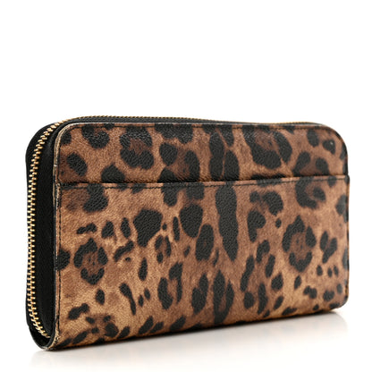 Dolce & Gabbana Dauphine Leopard Print Zip Around Wallet 2 of 9