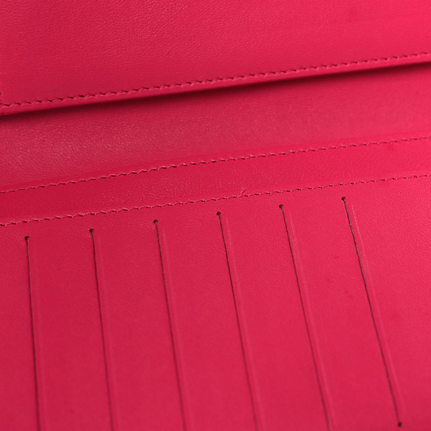 Lambskin Quilted Large Gusset Flap Wallet Pink