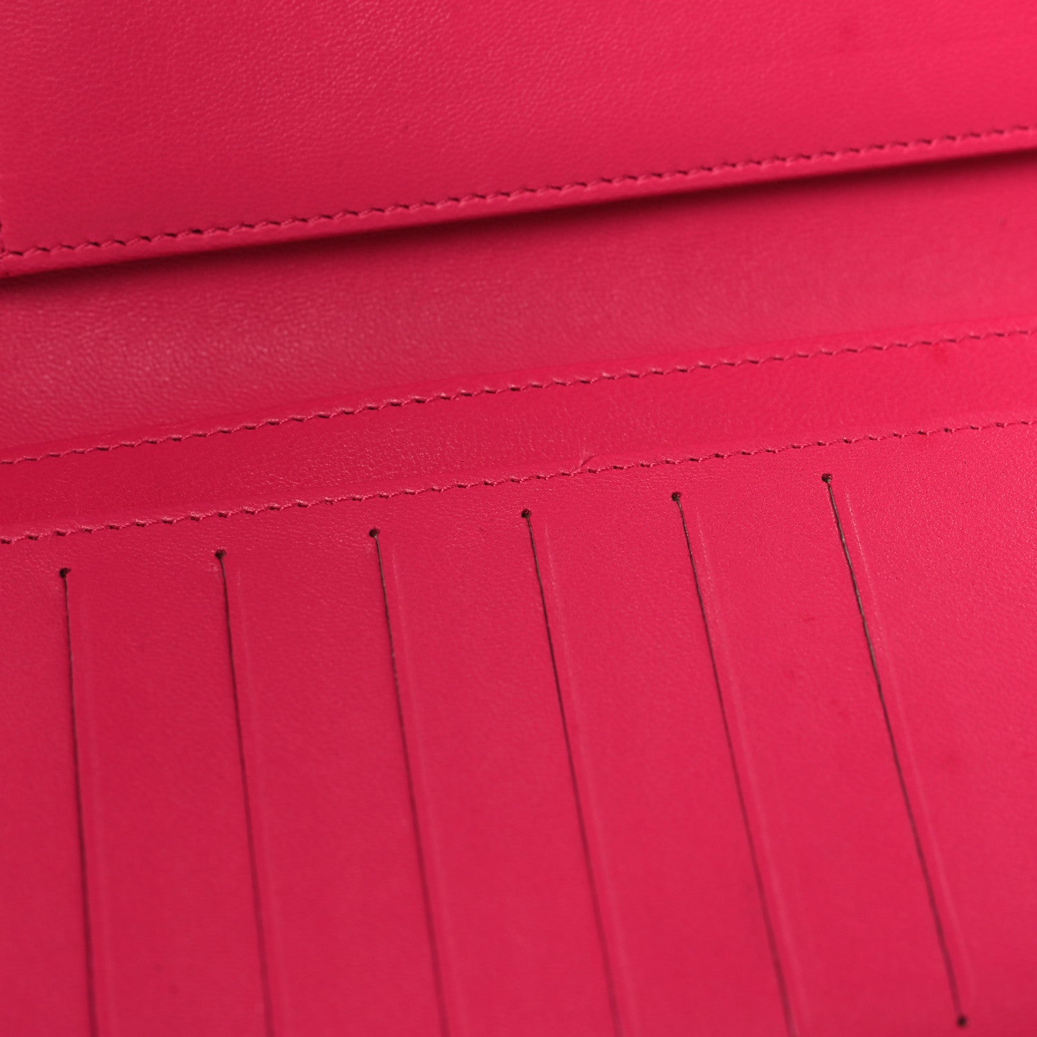 Chanel Lambskin Quilted Large Gusset Flap Wallet Pink 9 of 9