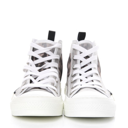 Christian Dior Canvas Leopard Print Womens B23 High Top Sneakers 36 White 2 of 9