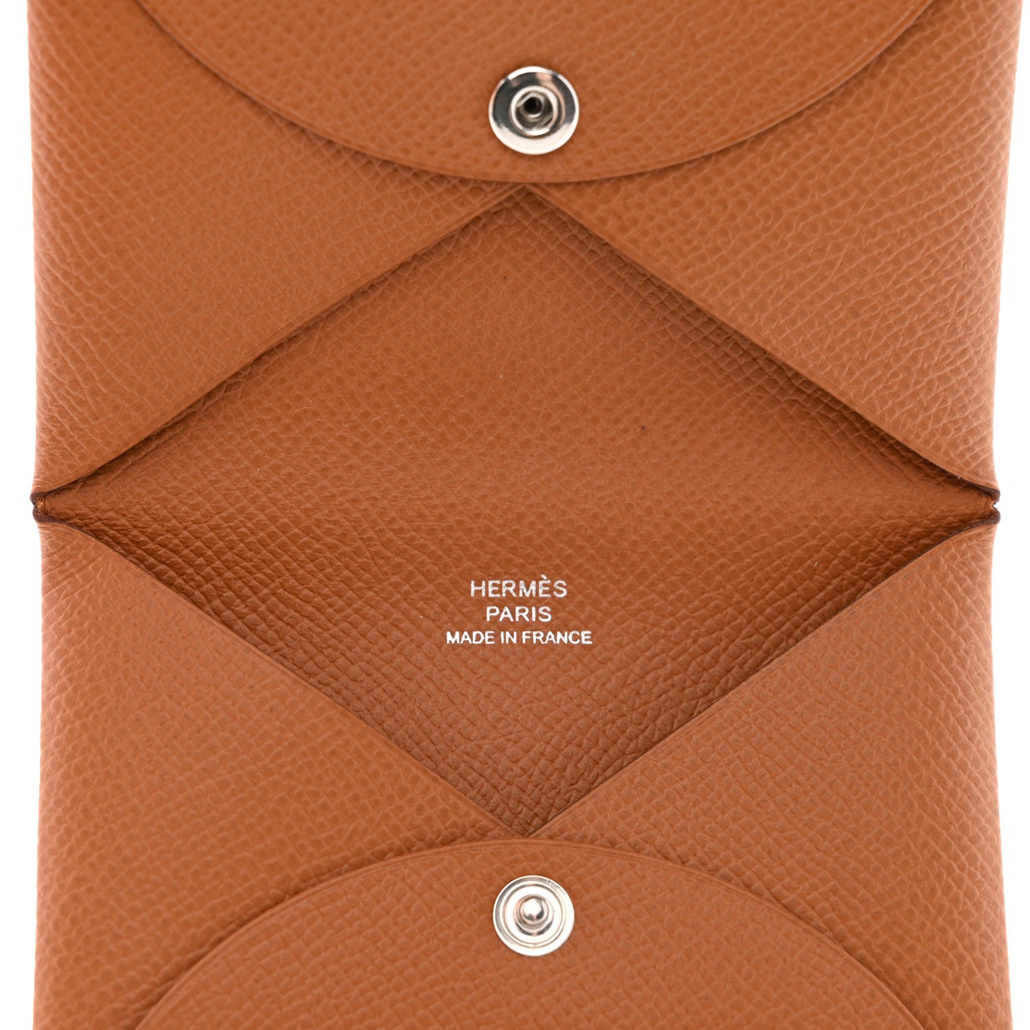 Hermes Epsom Calvi Card Case Gold 5 of 7