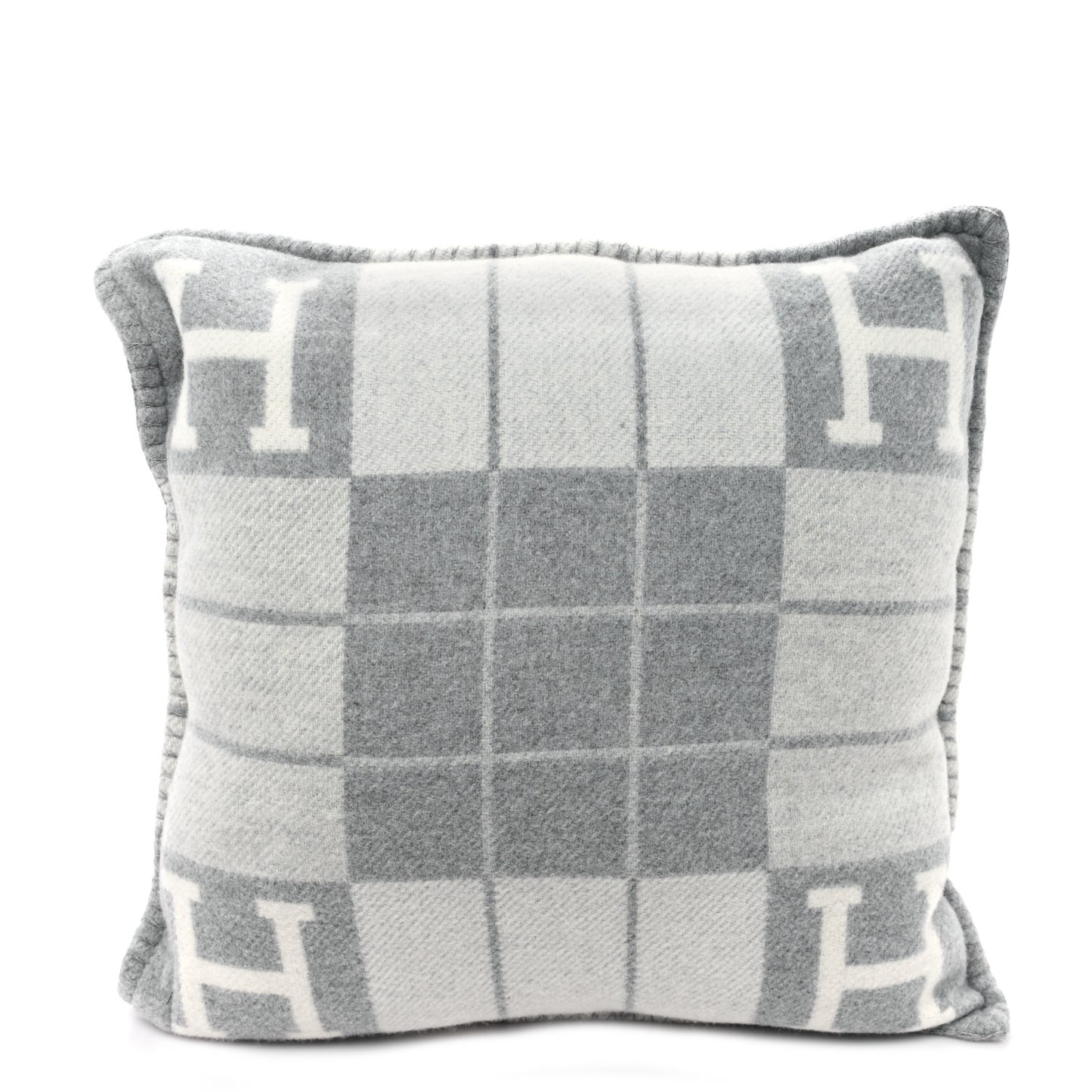 Wool Cashmere Avalon III Pillow PM Ecru Gris Clair