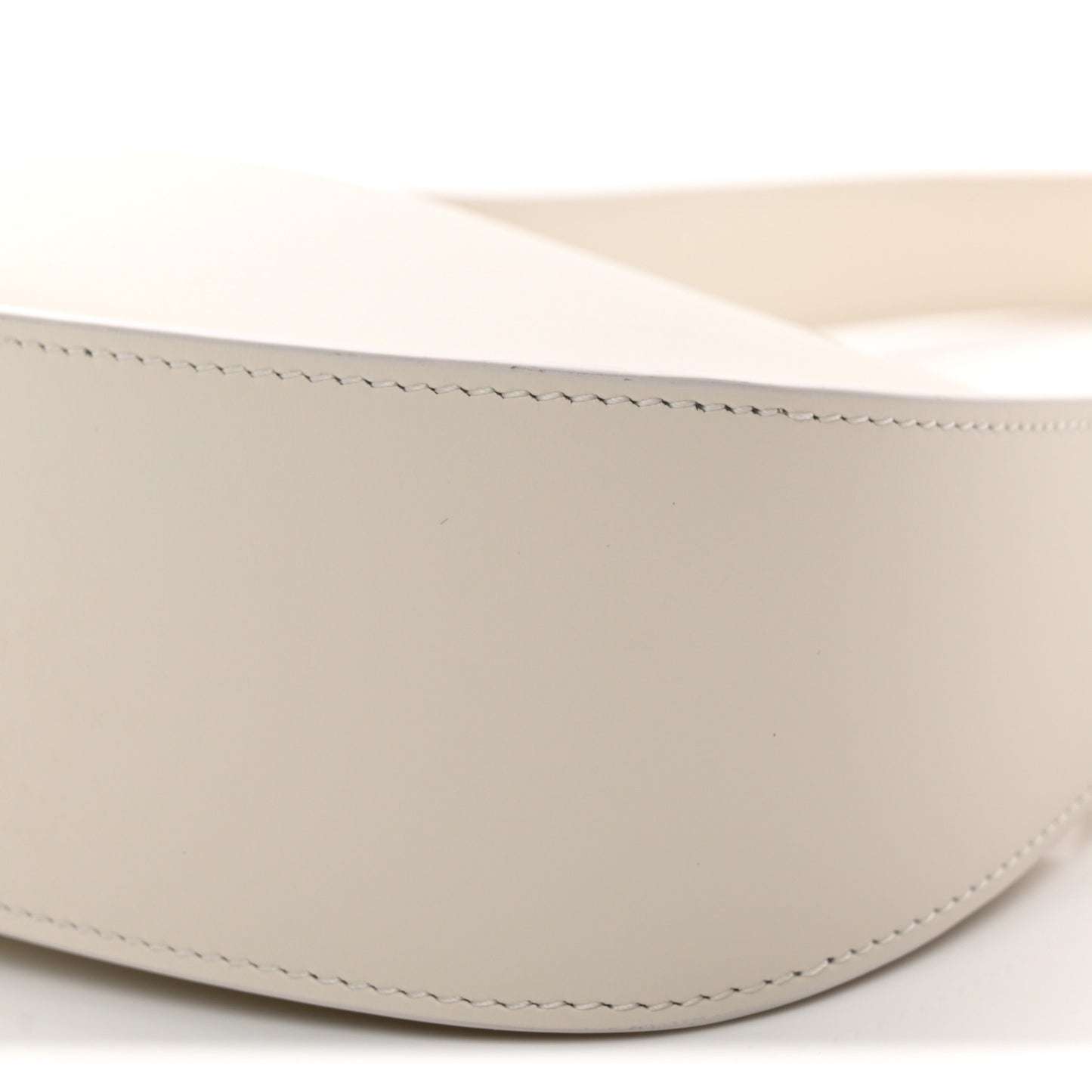 Smooth Calfskin Half Moon Shoulder Bag New Ivory