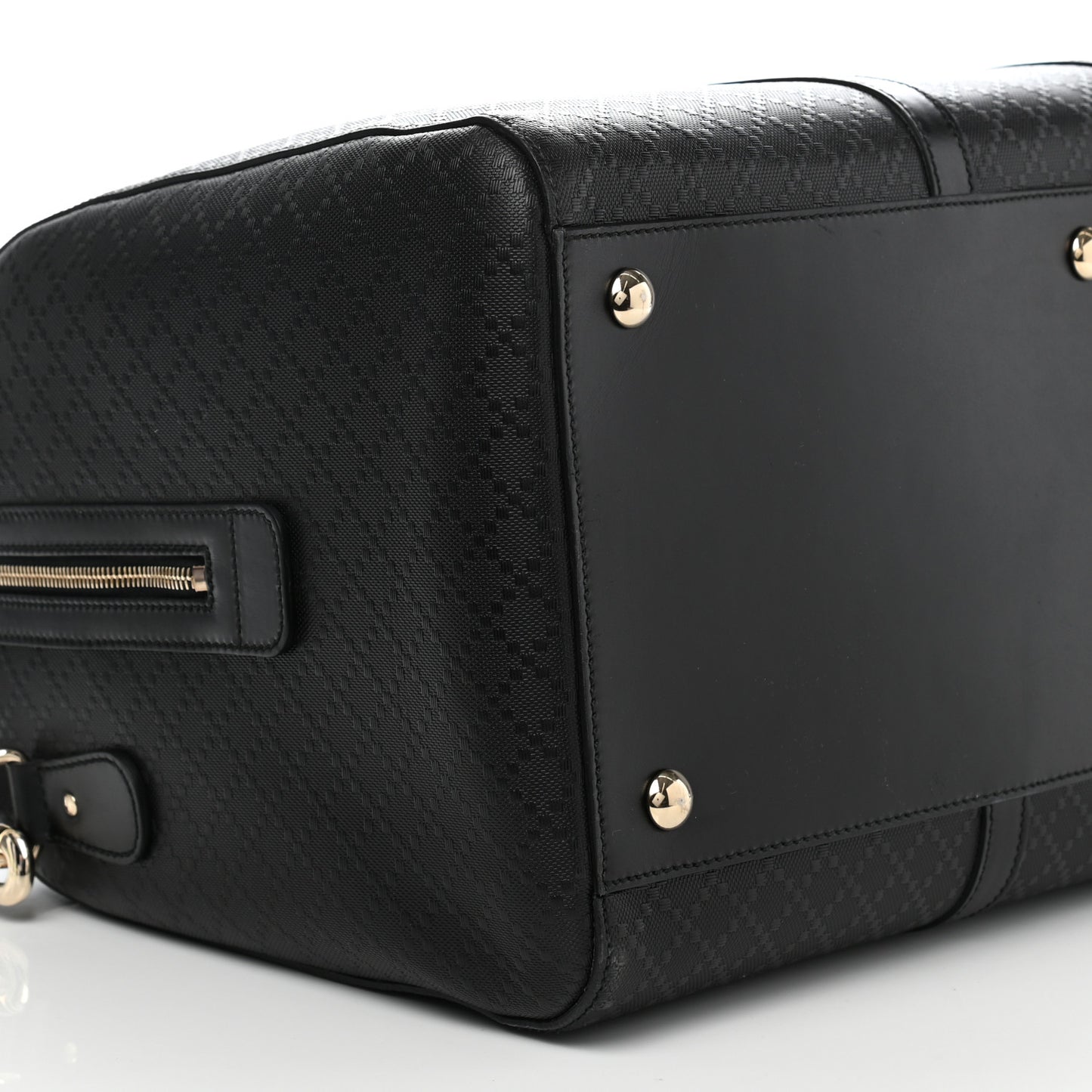 Bright Diamante Medium Carry On Duffle Black