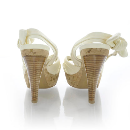 Louis Vuitton Leather Porto Cervo Slingback Heels White 36 3 of 7