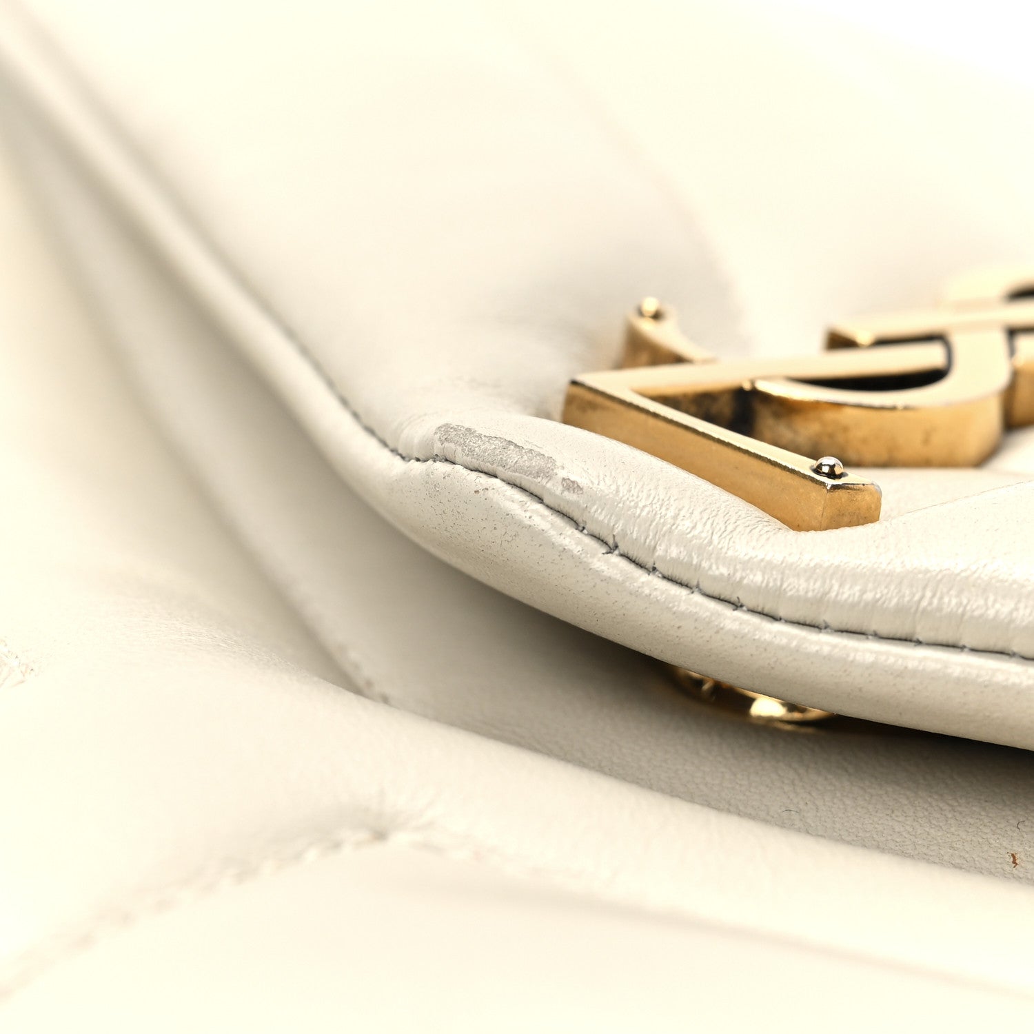 Saint Laurent Calfskin Y Quilted Monogram Small Loulou Chain Satchel Crema Soft 8 of 8