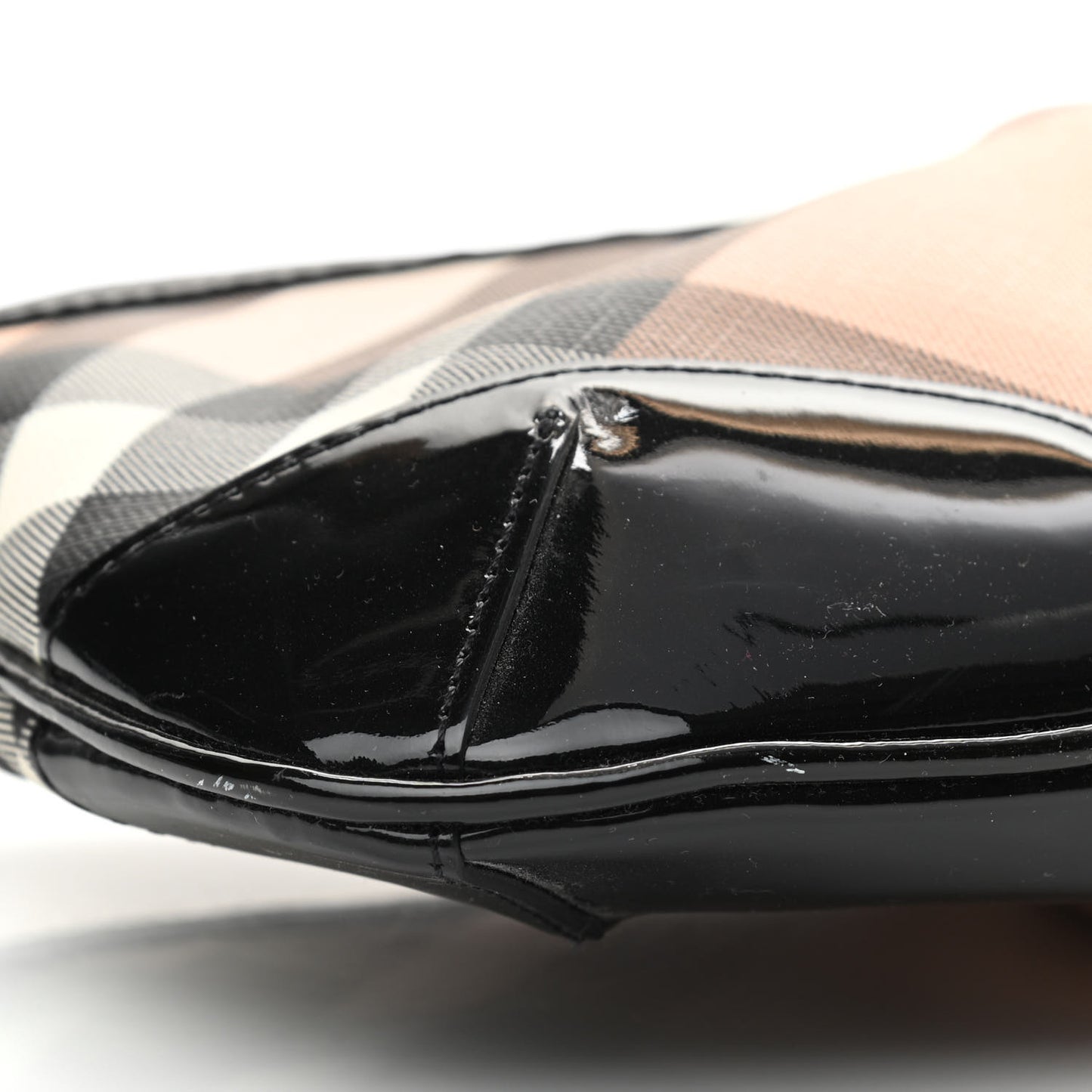 Patent Nova Check Shoulder Bag Black