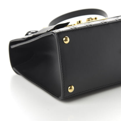 Gucci Guccissima Signature Small Padlock Top Handle Bag Black 7 of 11