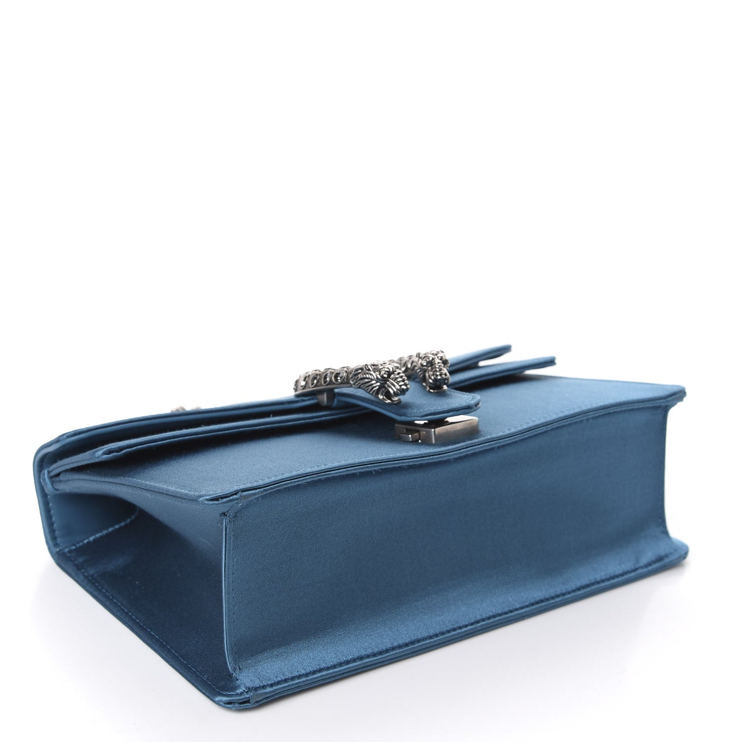 Satin Silk Crystal Small Dionysus Shoulder Bag Turchese Black Diamond