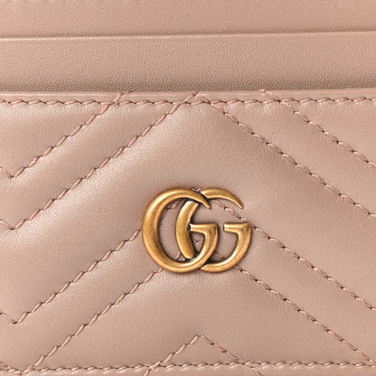 Gucci Calfskin Matelasse GG Marmont Card Holder Porcelain Rose 7 of 8