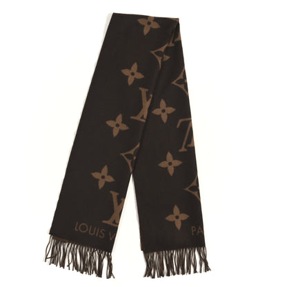 Louis Vuitton Cashmere Monogram Reykjavik Scarf Dark Brown 2 of 3