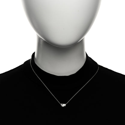 Tiffany Sterling Silver 11mm Elsa Peretti Bean Pendant Necklace 2 of 6