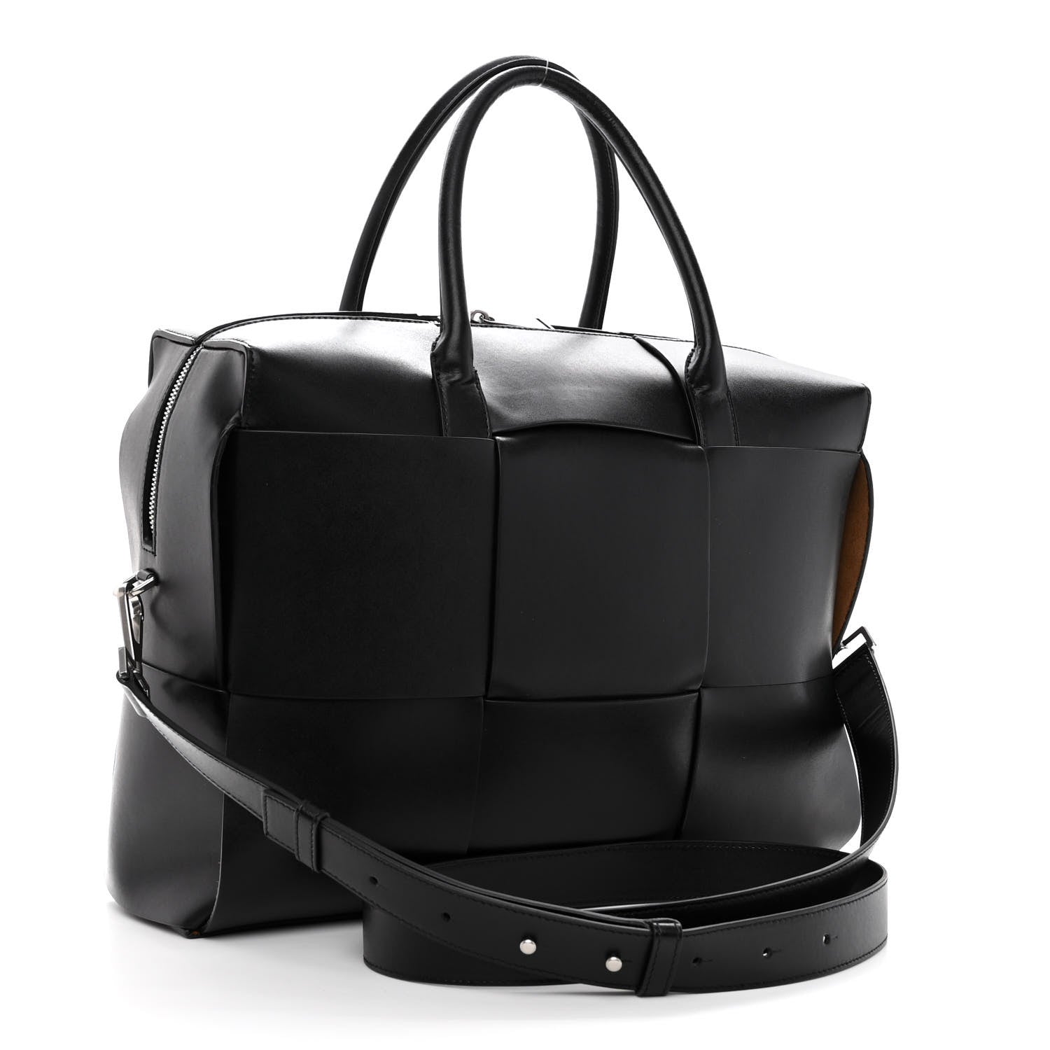 Bottega Veneta Calfskin Maxi Intrecciato Arco Briefcase Black 3 of 9