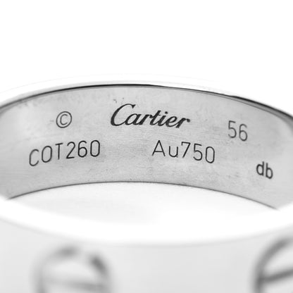 Cartier 18K White Gold 5.5mm LOVE Ring 56 7.5 4 of 11