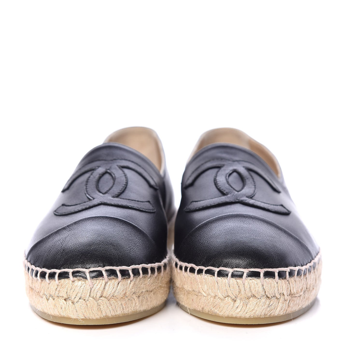 Lambskin CC Espadrilles 37 Black