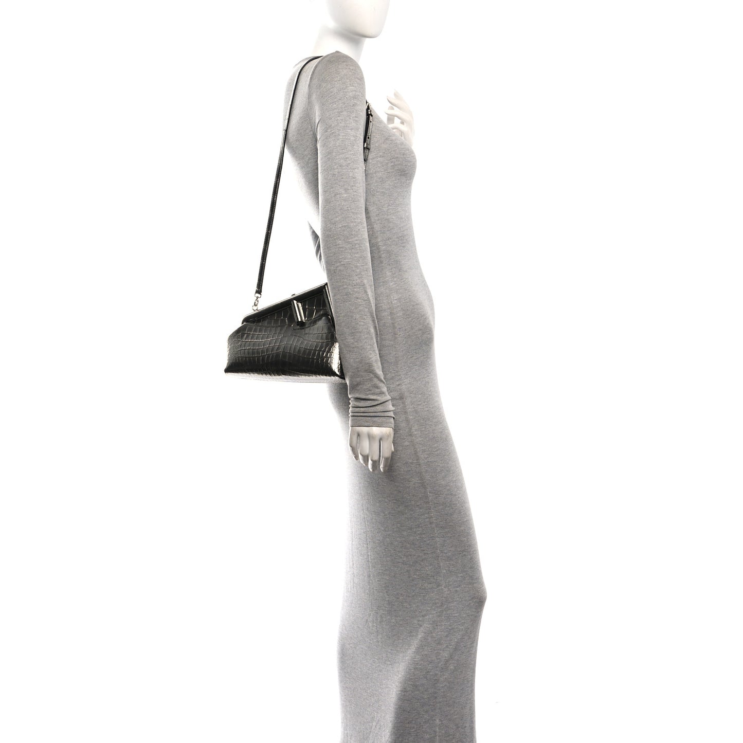 Crocodile Small Fendi First Silver