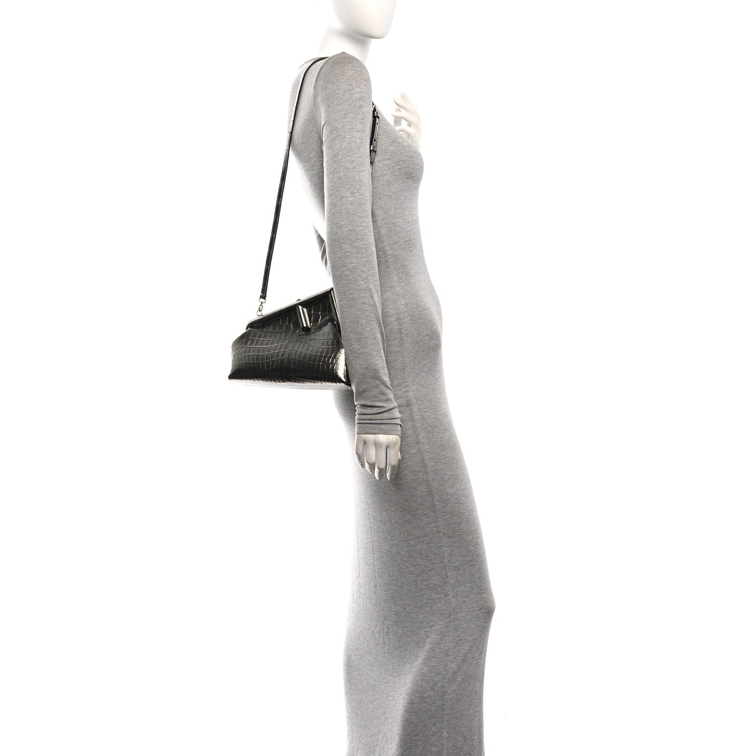 Fendi Crocodile Small Fendi First Silver 2 of 10