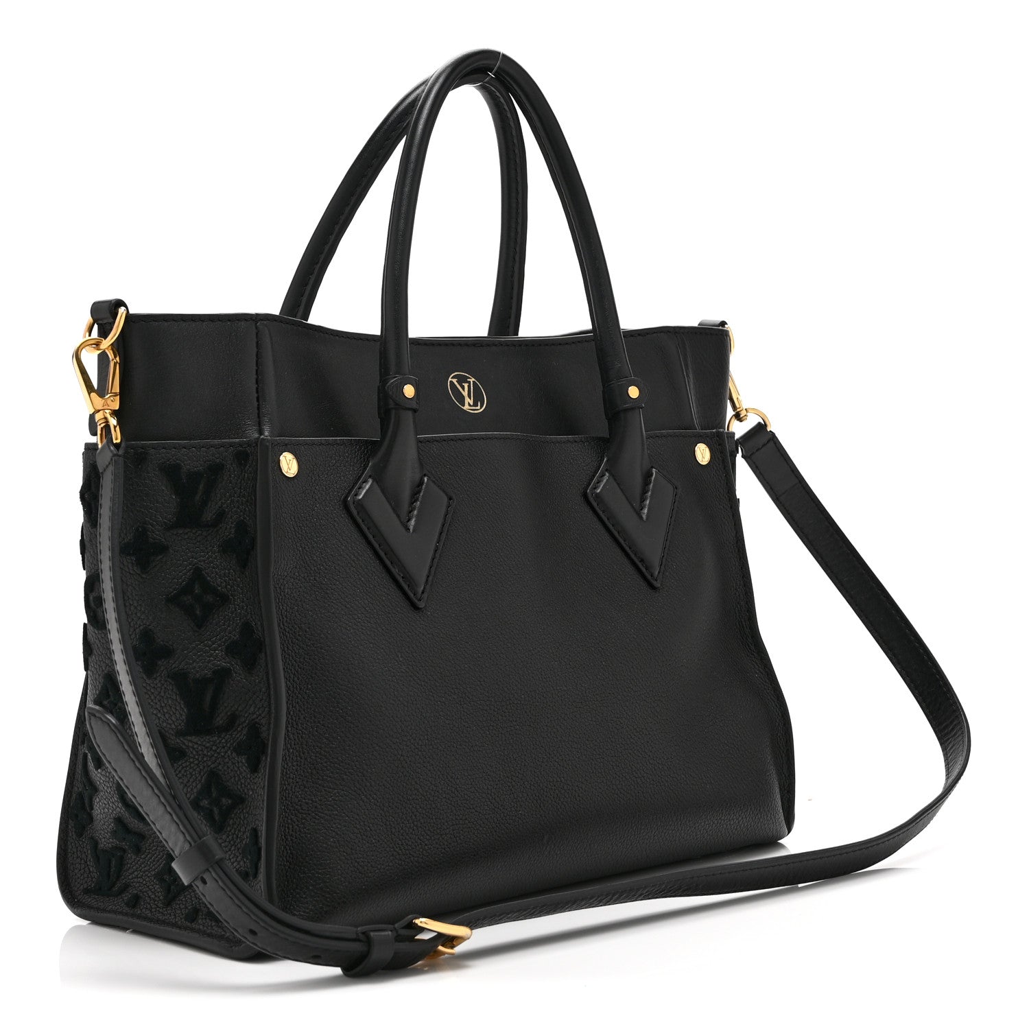 Louis Vuitton Calfskin Monogram Tufting On My Side Black 3 of 10