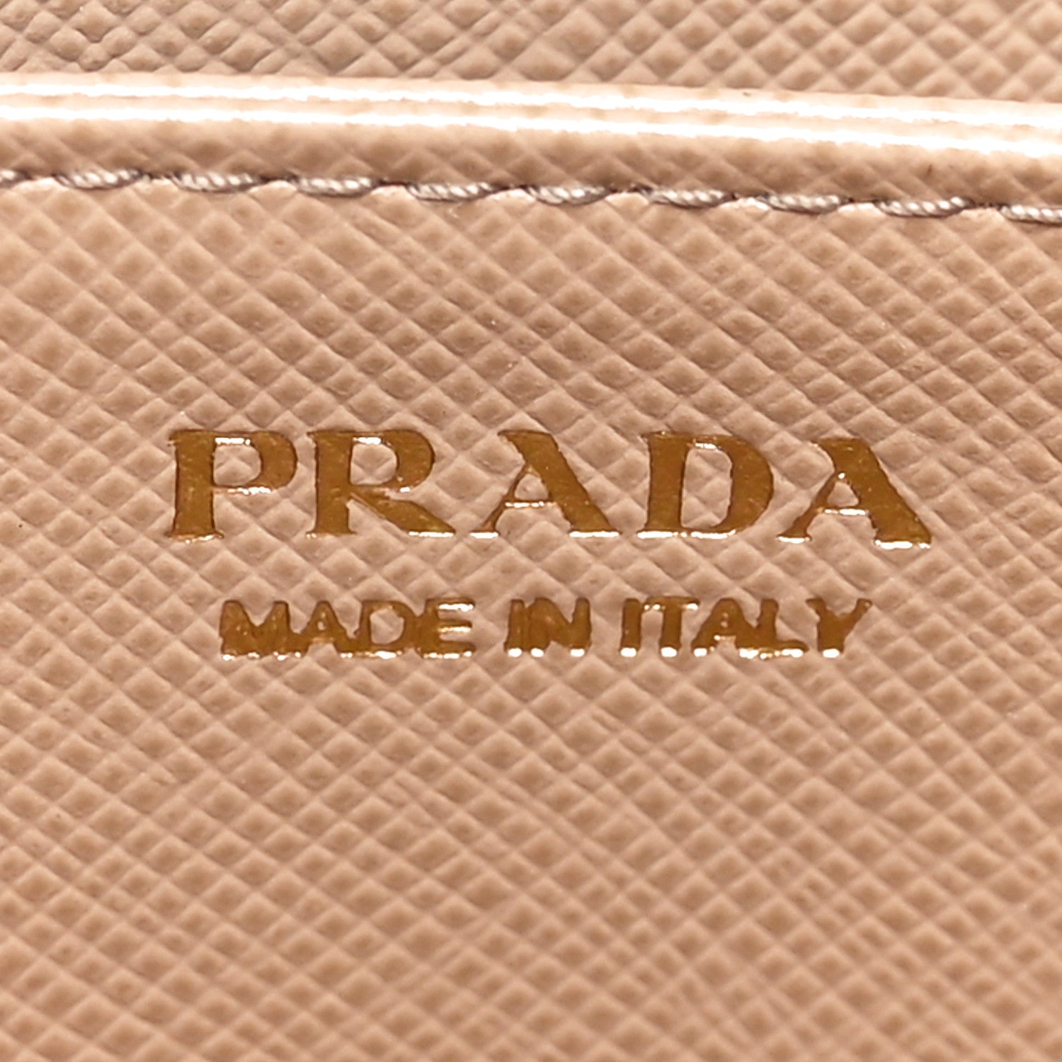 Prada Saffiano Metal Zip Coin Purse Cammeo 6 of 8