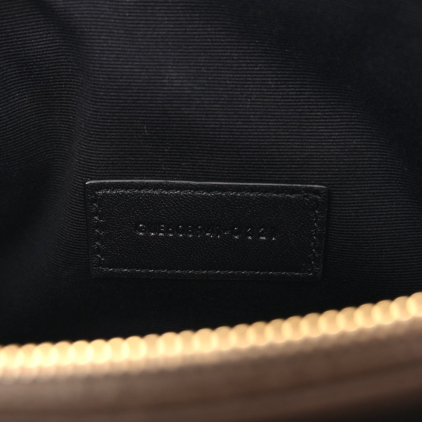 Grained Lambskin Quilted Mini Becky Double Zip Bag Taupe