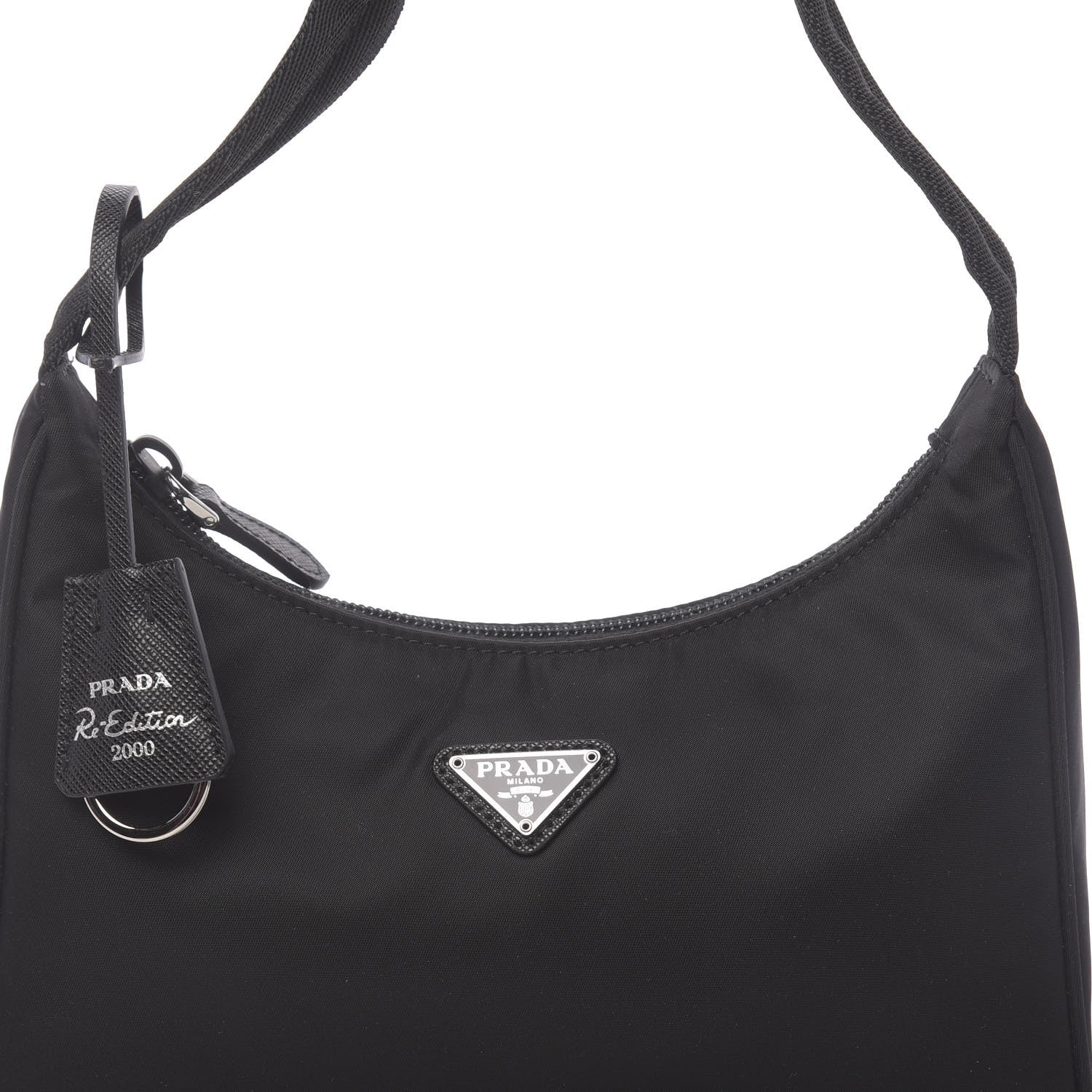 Prada Tessuto Nylon Mini Re-Edition 2000 Bag Black 8 of 10