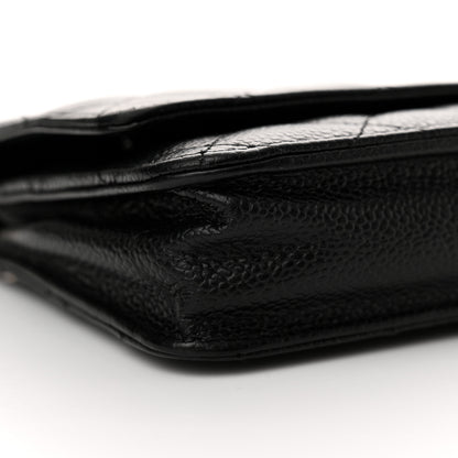 Chanel Caviar Quilted Wallet on Chain WOC Black 10 of 14