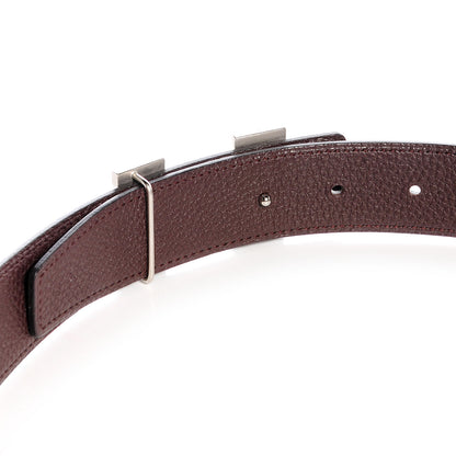Hermes Togo Box Reversible Constance 32mm H Belt 80 Chocolate Black 3 of 7
