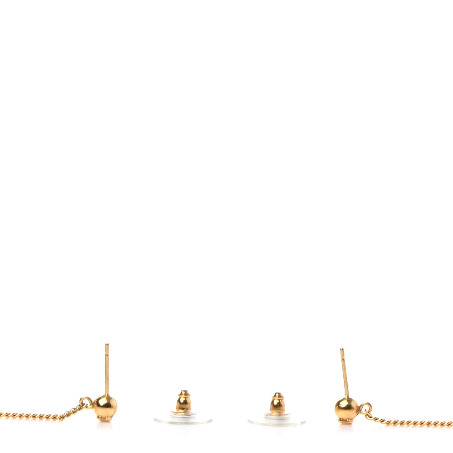 CC Drop Earrings Matte Gold