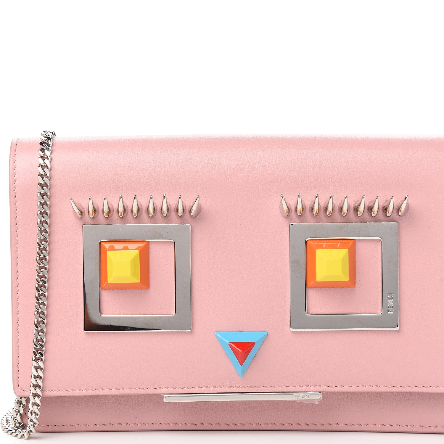 Fendi Vitello Century Hypnoteyes Tube Wallet On Chain Bubblegum 8 of 8