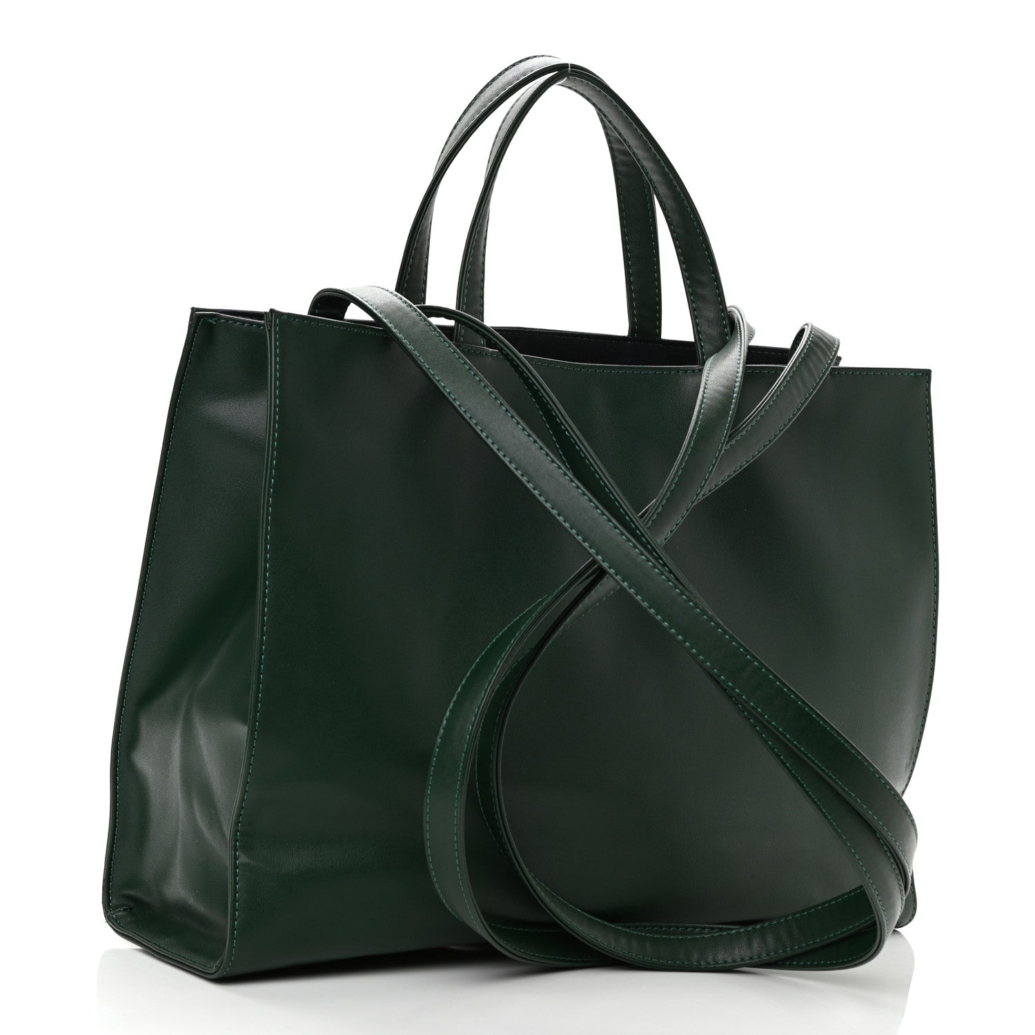 Telfar Vegan Leather Medium Shopping Bag Dark Olive 3 of 10