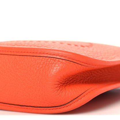 Hermes Taurillon Clemence Amazone Evelyne TPM Orange Poppy Bleu Saint Cyr 10 of 10