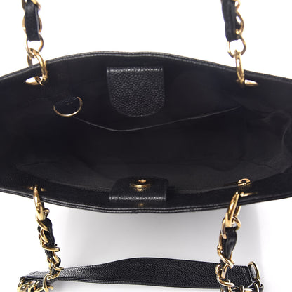 Chanel Caviar Quilted Petit Shopping Tote PST Black 5 of 12