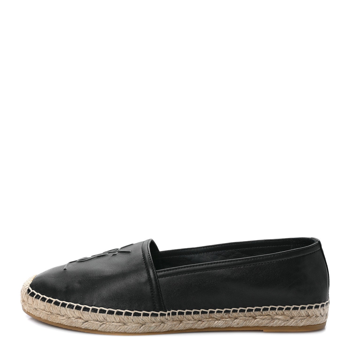 Saint Laurent Lambskin Monogram Espadrilles 41 Black 1 of 9