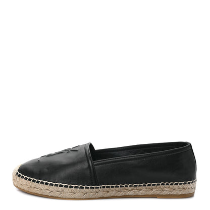 Saint Laurent Lambskin Monogram Espadrilles 41 Black 1 of 9