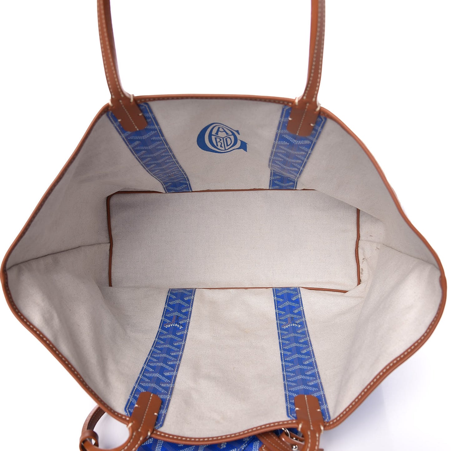 Goyardine Reversible Anjou PM Sky Blue Gold