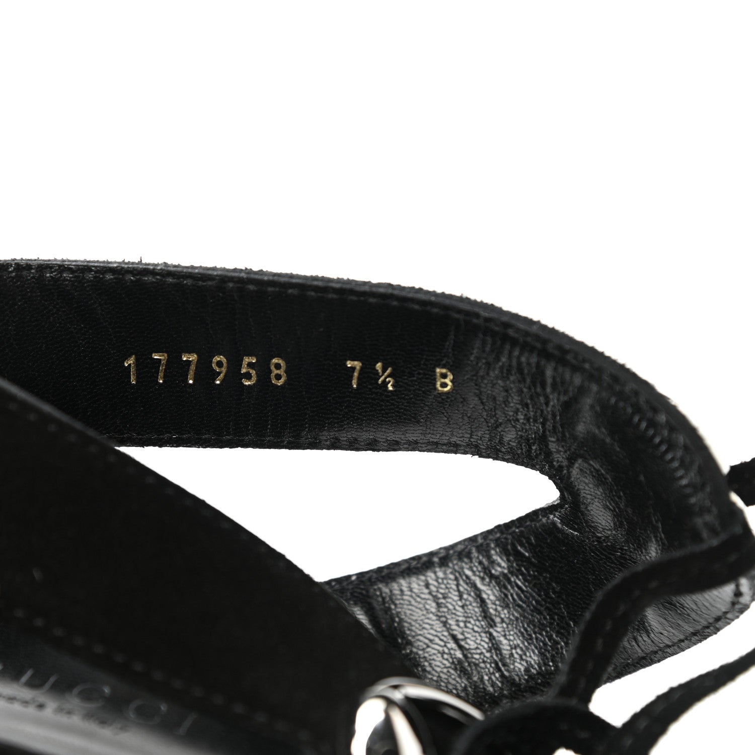 Gucci Suede Horsebit Bamboo Strap Sandals 7.5 Black 8 of 8