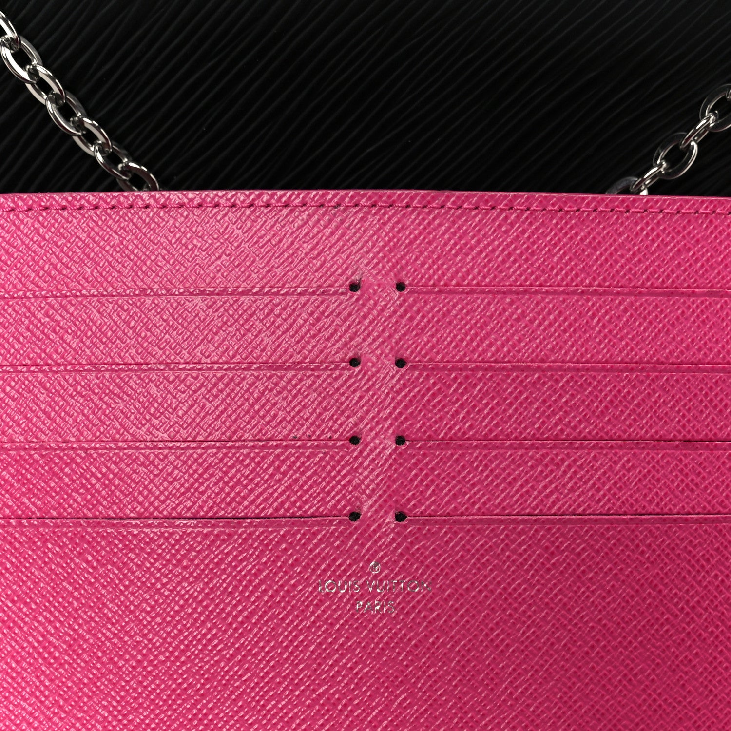 Louis Vuitton Epi Pochette Felicie Black Hot Pink 10 of 15