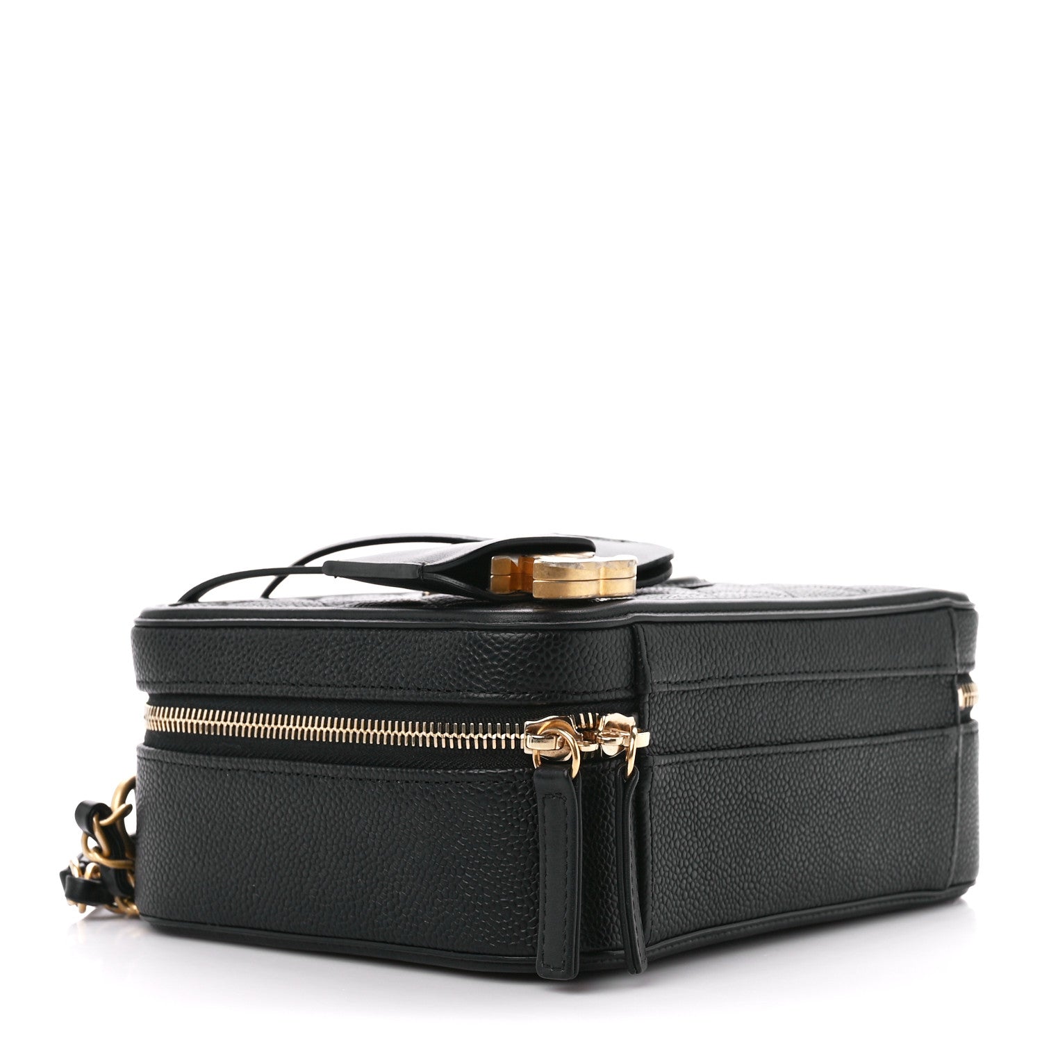 Chanel Caviar Quilted Medium CC Filigree Vanity Case Black 4 of 10