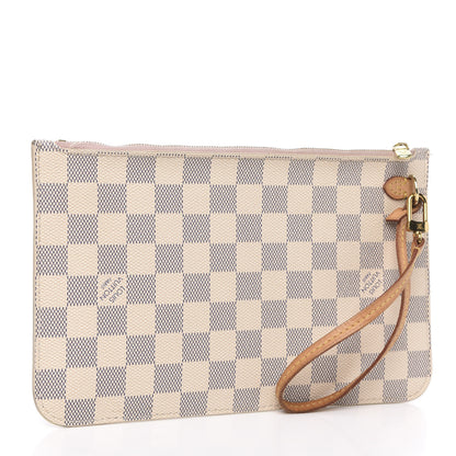 Louis Vuitton Damier Azur Neverfull MM GM Pochette Rose Ballerine 3 of 15