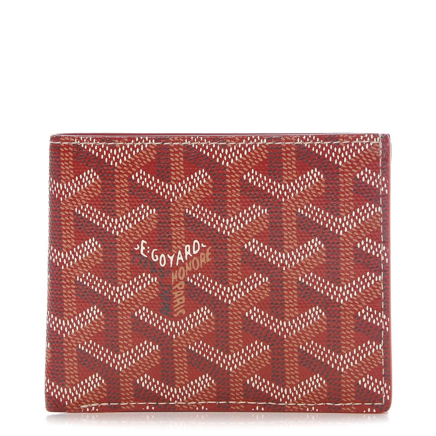 Goyardine Bifold Victoire PM Wallet Red