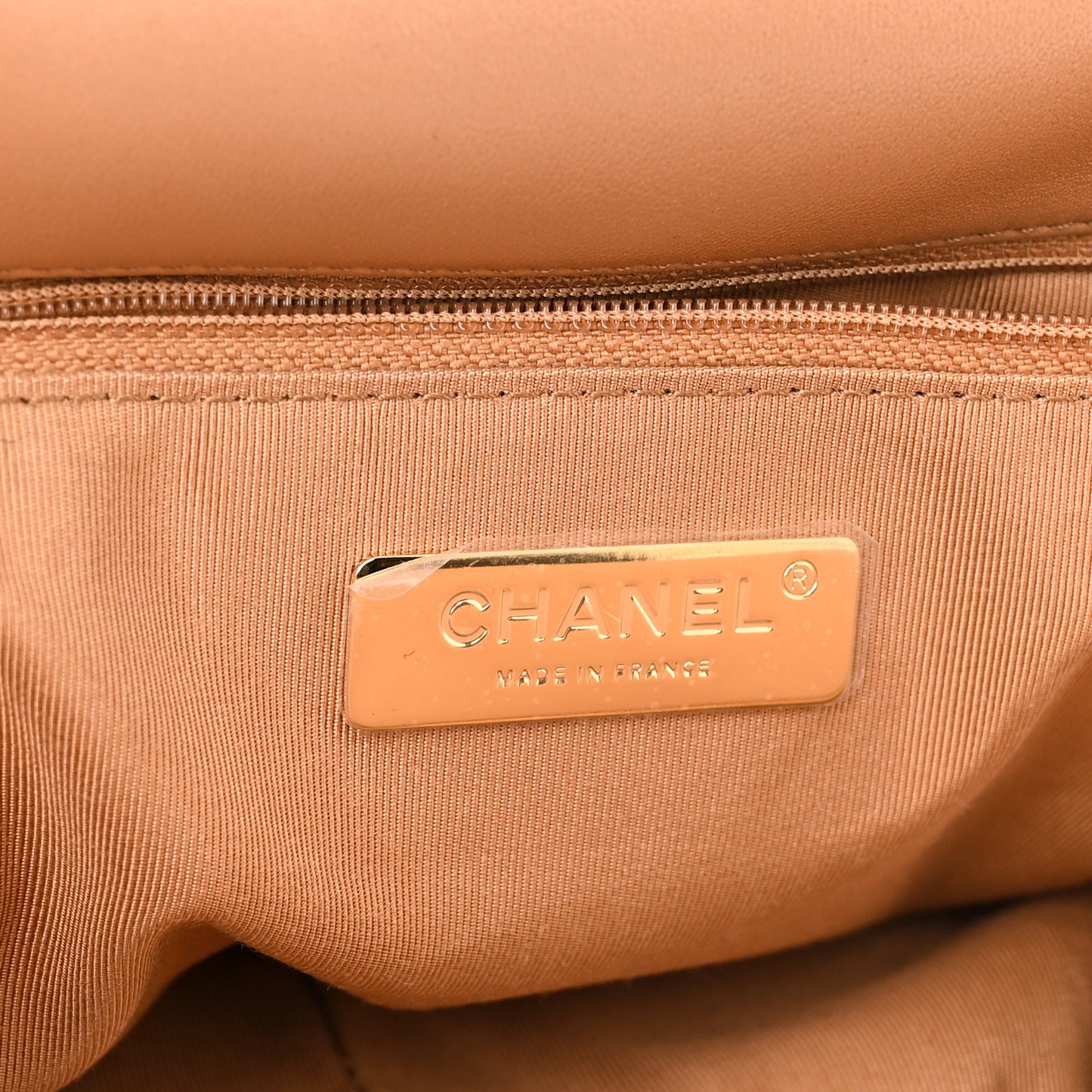 Lambskin Quilted Large Chanel 19 Flap Brown
