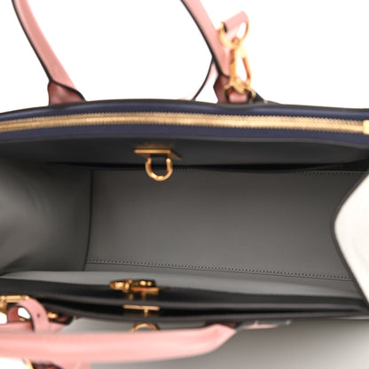 Louis Vuitton Calfskin City Steamer MM Gris Antartica Navy Rose Doux 5 of 9