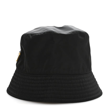 Prada Re-Nylon Metal Triangle Logo Womens Bucket Hat M Black 4 of 8