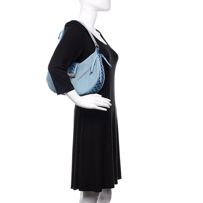 Christian Dior Denim Admit It Hobo Blue 2 of 12