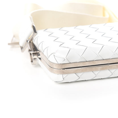 Bottega Veneta Spazzolato Intrecciato Mens Crossbody Messenger Bag Bianco 6 of 7
